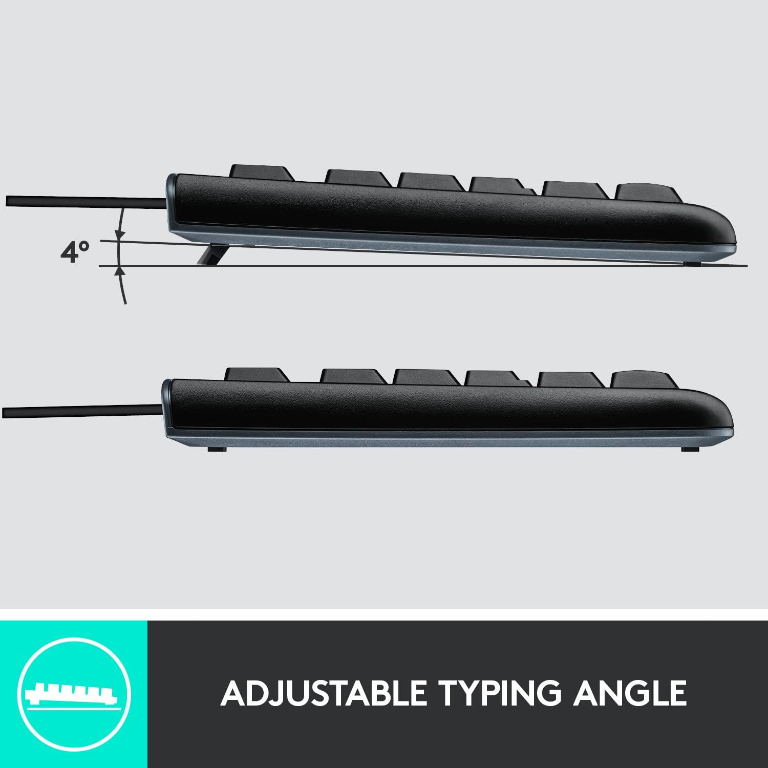 Logitech MK120 Wired Keyboard and Mouse Combo 920-002546 with USB Plug and Play, Full Size, English/Arabic Layout - Image 7