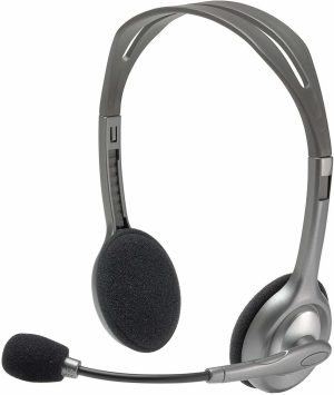 Logitech H110 Stereo Headset 981 000214 with Adjustable Size (S, M, L)