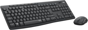 Logitech MK295 Silent Wireless Keyboard Mouse Set Combo - Quiet Typing and Smooth Wireless Control