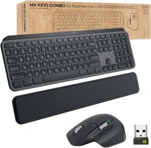 Logitech MX Keys Combo for Business Gen 2 - Wireless Keyboard & Mouse, Bluetooth, Logi Bolt, Quiet Clicks, Graphite