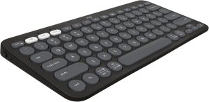 Logitech Pebble Keys 2 K380s Multi-Device Bluetooth Wireless Keyboard with Customizable Shortcuts, Slim and Portable