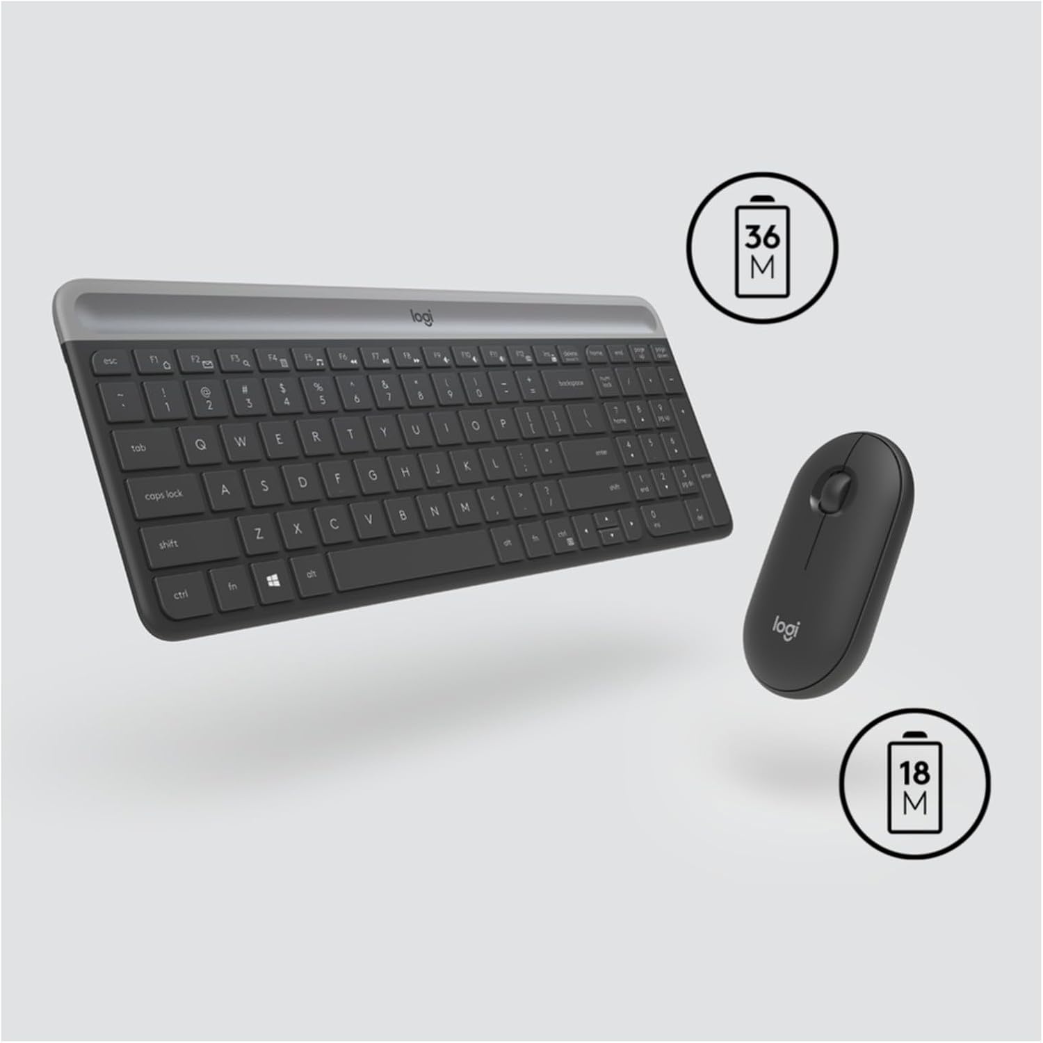 Logitech MK470 Slim Wireless Keyboard and Mouse Combo - Ultra Quiet, 2.4 GHz Wireless, Compact Layout - Image 4