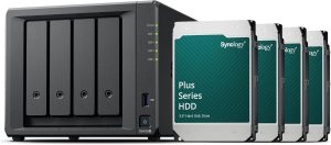 Synology DS425+ 4-Bay DiskStation NAS with Intel Celeron J4125, 2GB RAM, 2x RJ-45 1GbE LAN Ports - 16TB Bundle with 4x HAT3300-4T