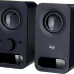 Logitech Z150 Compact Multimedia Stereo Speakers 980-000816 with 3.5mm Audio Input and Headphone Jack