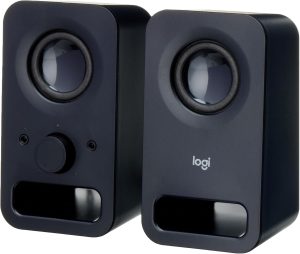 Logitech Z150 Compact Multimedia Stereo Speakers 980-000816 with 3.5mm Audio Input and Headphone Jack