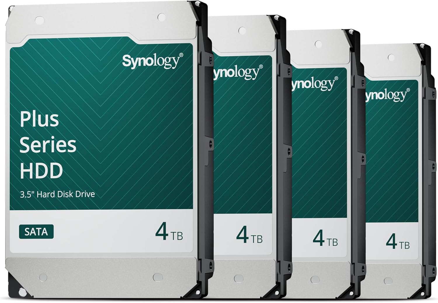 Synology DS925+ 4-Bay DiskStation NAS with AMD Ryzen Embedded V1500B Quad-Core, 4GB RAM, 2x RJ-45 1GbE LAN Ports - 16TB Bundle with 4x HAT3300-4T - Image 2