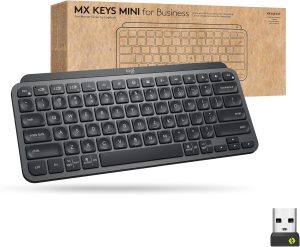 Logitech MX Keys Mini Wireless Illuminated Keyboard with Logi Bolt Technology, Backlit, Rechargeable - Graphite