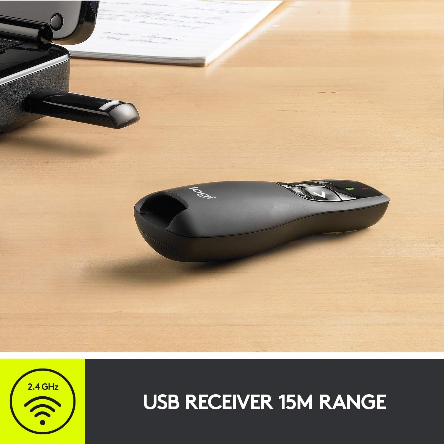 Logitech Wireless Presenter R400 with Laser Pointer, Black - Image 4