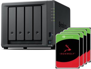 Synology DS925+ NAS with Ryzen V1500B, 4GB RAM, 4-Bay 32TB Bundle with 4X 8TB Seagate Ironwolf HDDs