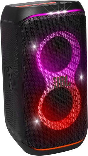 JBL Party Box Club 120 (JBLPBCLUB120UK) - Powerful Sound & Lightshow, Dual Mic & Guitar Inputs, Up to 12 Hours Playtime
