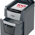 Rexel Optimum Auto Feed+ 2020100X - 100 Sheet Auto Cross Cut Shredder, P-4 Security, 34L Bin