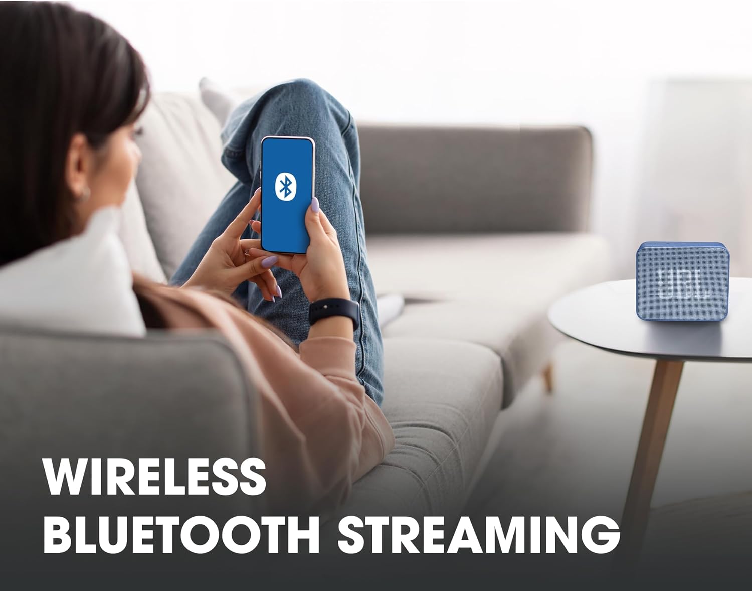 JBL Go Essential Portable Waterproof Speaker JBLGOESBLU - Wireless Bluetooth, IPX7 Waterproof, 5-Hour Battery - Image 5