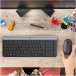 Logitech MK470 Slim Wireless Keyboard and Mouse Combo - Ultra Quiet, 2.4 GHz Wireless, Compact Layout