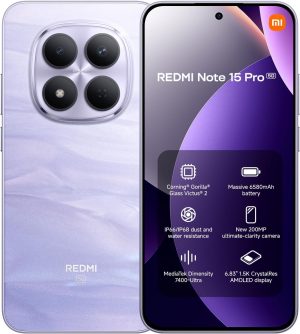 REDMI Note 15 Pro 5G Mist Purple – 12GB RAM, 256GB Storage, EU Plug