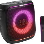 JBL PartyBox Encore 2 Portable Bluetooth Speaker JBLPBENCORE2UK with Wireless Mic, AI Boost, 15H Battery, Dynamic Lights, Auracast, Karaoke & Guitar Input, IPX4 Splashproof