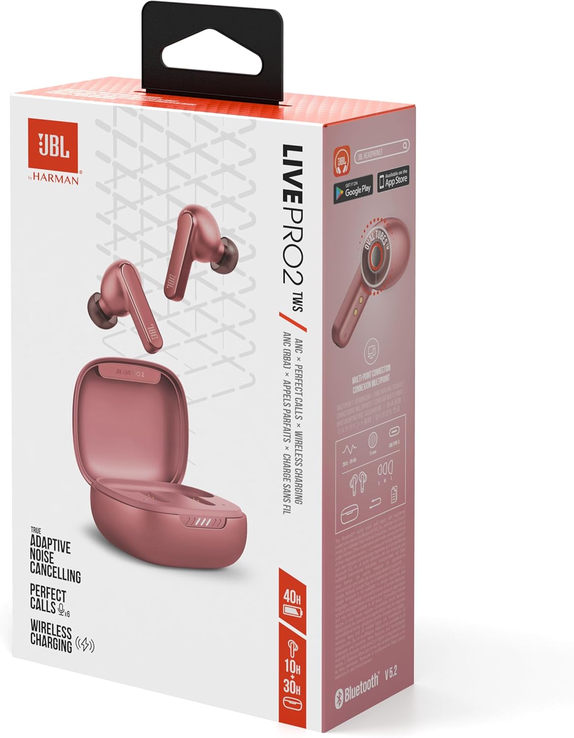 JBL Live Pro 2 True Wireless Earbuds JBLLIVEPRO2ROS with Noise Cancelling, 40H Battery, 6 Mics, Multi-Point, IPX5 - Image 6
