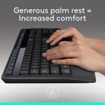 Logitech MK345 Wireless Combo with Full-Sized Keyboard and Comfortable Right-Handed Mouse, 2.4 GHz Wireless USB Receiver