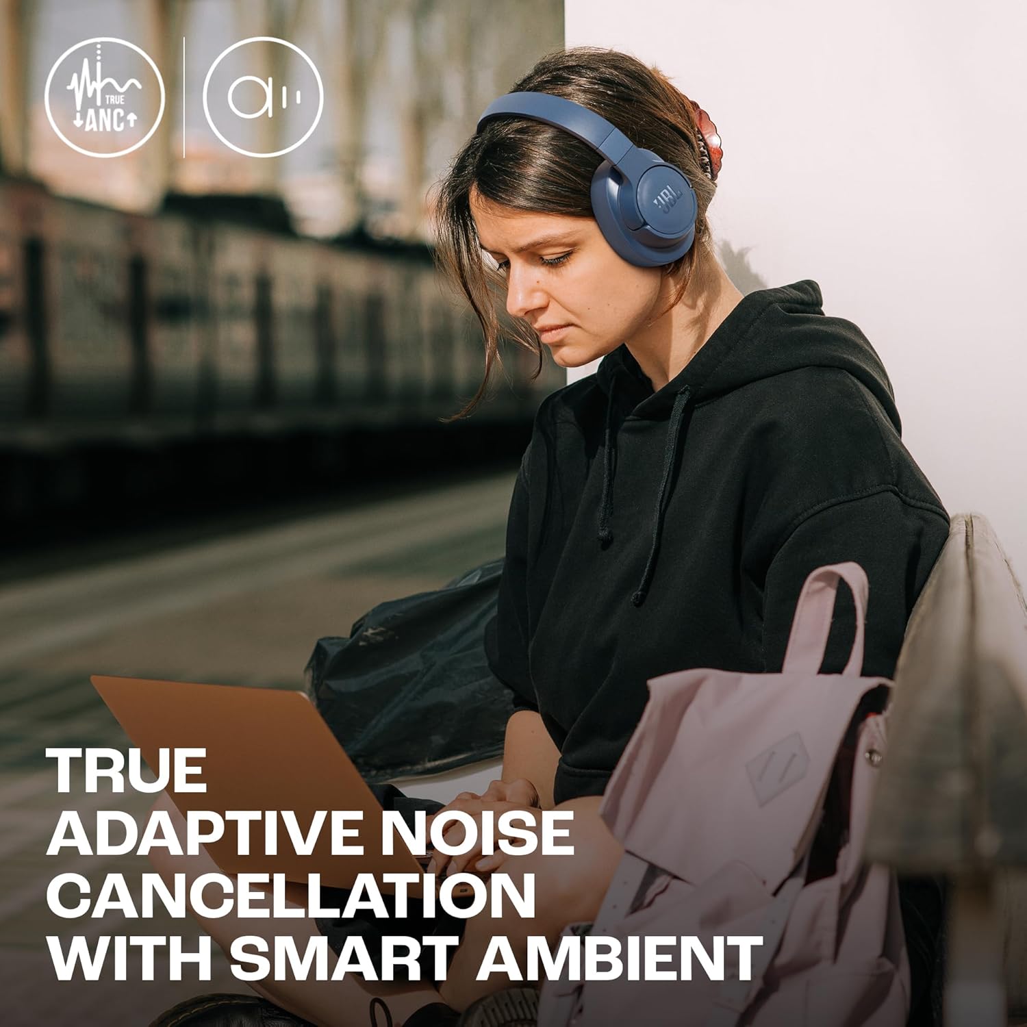 JBL Tune 770NC Wireless Over-Ear Headphones JBLT770NCBLU with Adaptive Noise Cancelling, Bluetooth 5.3, 70H Battery - Image 3