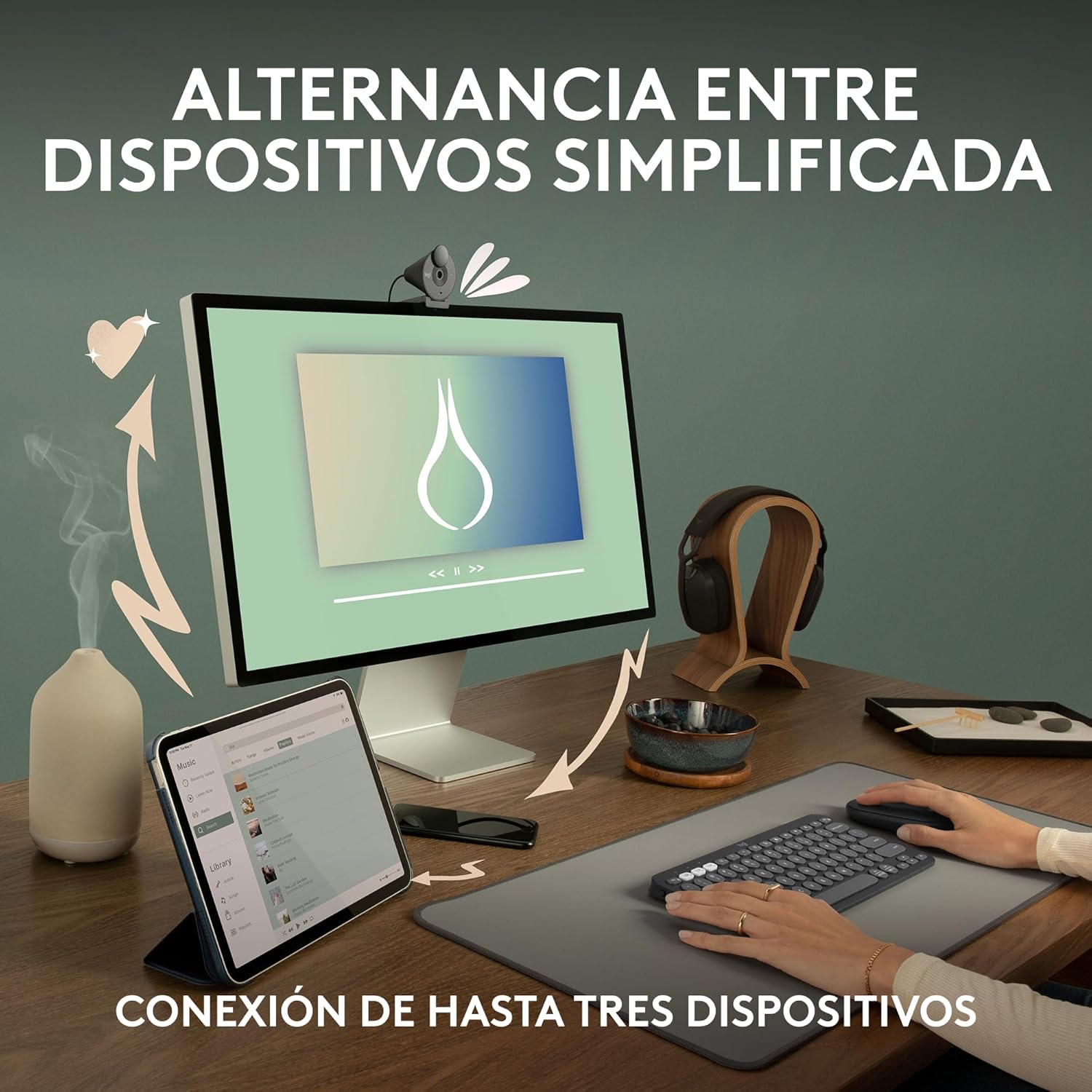 Logitech Pebble Mouse 2 M350s - Bluetooth Wireless, Lightweight, Customizable, Compatible with Windows, macOS, iPadOS, Android, ChromeOS - Image 3